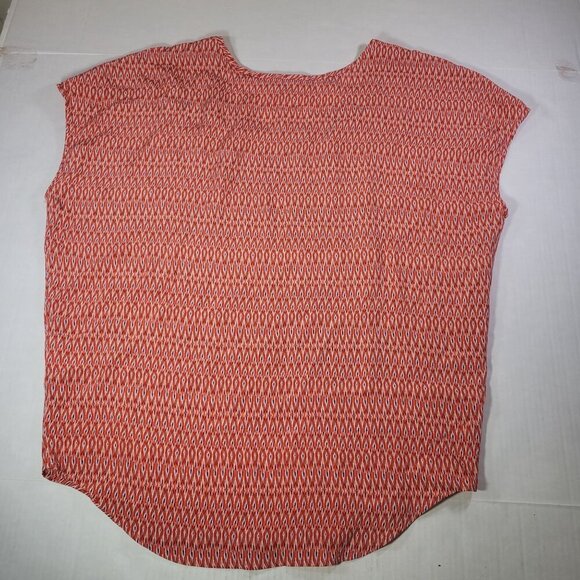 Joie Women Red & White Abstract Patterned Silk Sleeveless Blouse Size XS - Picture 8 of 8